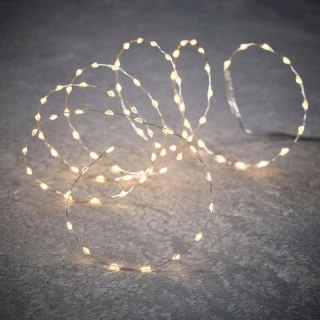 LAMPKI DRUCIKI NA BATERIE GIRLANDA 90 LED BIAŁY FLASH LUCA LUCA