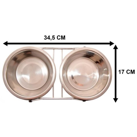 MISKA DLA PSA I KOTA STAL NIERDZEWNA 2x550ML