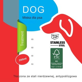 MISKA DLA PSA I KOTA STAL NIERDZEWNA 200ML