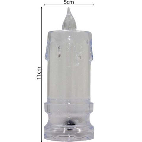 ŚWIECA DEKORACYJNA 5x11CM ZDOBIONA LED
