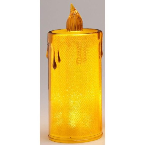 ŚWIECA DEKORACYJNA 8 CM AMBER CIEPŁY BIAŁY 1 LED