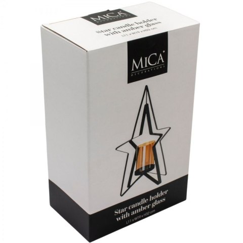 ŚWIECZNIK METALOWY 31,5CM GWIAZDA MICA MICA