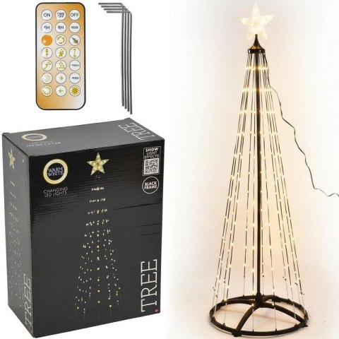 CHOINKA DEKORACYJNA 550LED CIEPŁY BIAŁY 300CM BLACK