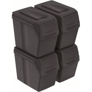ŚMIETNIK KOSZE NA ŚMIECI 20 L SORTIBOX SET4 SZT. ANTRACYTOWY - end