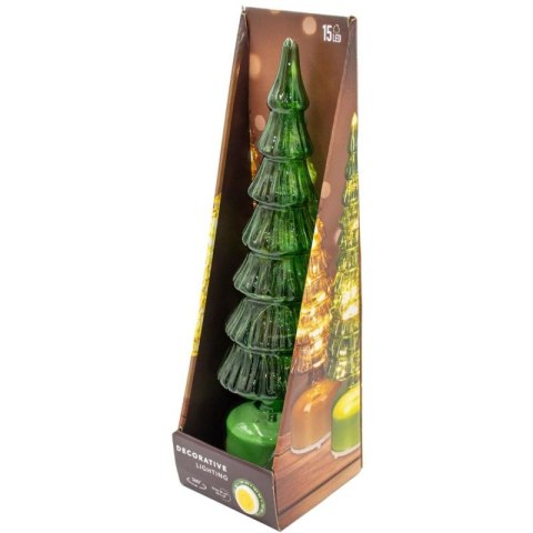 CHOINKA DEKORACYJNA ZIELONA LED 7 KORON CIEPŁY BIAŁY 40CM