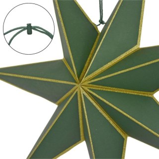 GWIAZDA DEKORACYJNA WISZĄCA PAPIEROWA FSC 18x60CM ZIELONA 7 RAMION MICA MICA