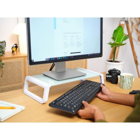 Podstawka pod monitor TRUST MONTA GLASS MONITOR STAND WHT (25351) Trust