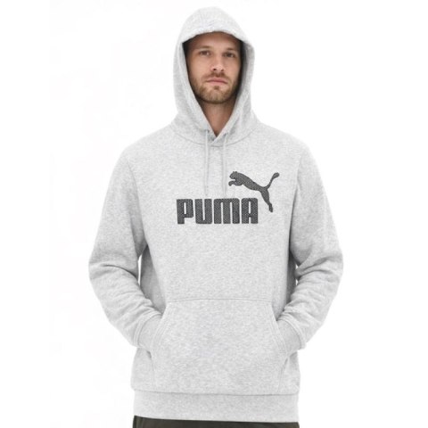 Puma bluza sportowa kangurka z kapturem męska szara modna bawełniana Puma