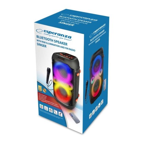 ESPERANZA GŁOŚNIK BT FM LED RGB KARAOKE SINGER EP156 Esperanza