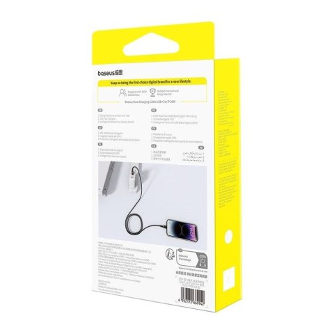 Kabel Baseus Dura Typ C 20W 2m (czarno-złoty)