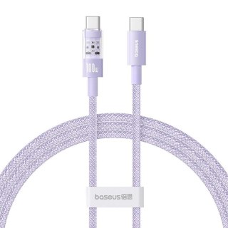 Kabel Baseus Gem Typ C-Typ C 100W 1m (fioletowy)