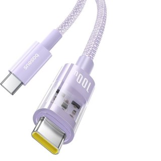 Kabel Baseus Gem Typ C-Typ C 100W 1m (fioletowy)