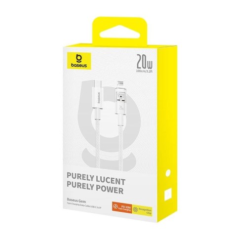 Kabel Baseus Gem USB C-IP 20W 1m (biały)