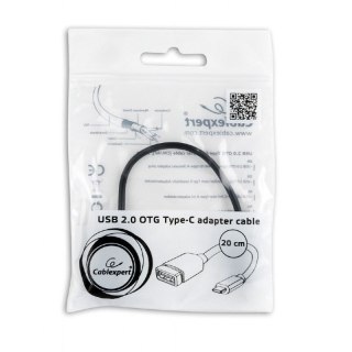 Kabel GEMBIRD A-OTG-CMAF2-01 (USB typu C M - USB 2.0 F; 0,20m; kolor czarny)