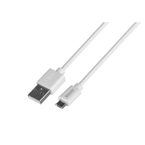 Kabel SAVIO CL-123 (Micro USB - USB 2.0 ; 1m; kolor biały) Savio