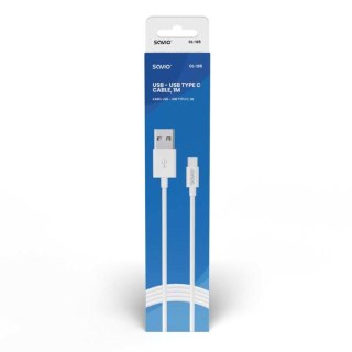 Kabel SAVIO CL-125 (USB typu C - USB 2.0 typu A ; 1m; kolor biały) Savio