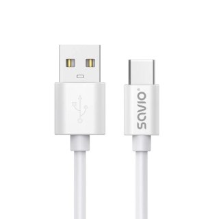 SAVIO KABEL USB-A - USB-C, 3 M, BIAŁY, CL-168 Savio