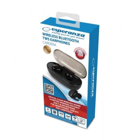 ESPERANZA SŁUCHAWKI DOUSZNE BLUETOOTH TWS CARDERA EH225K Esperanza