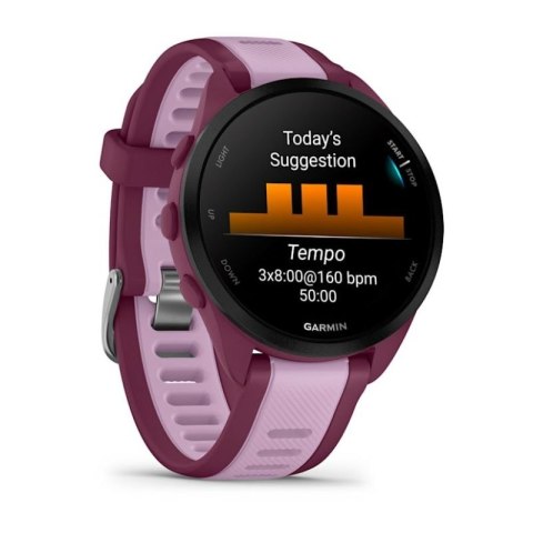 Zegarek sportowy Garmin Forerunner 165 Music AMOLED 43mm Berry Lilac Garmin
