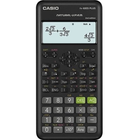 CASIO FX-82ESPLUS-2 KALKULATOR NAUKOWY, 252 FUNKCJE, 77X162MM, CZARNY BOX CASIO