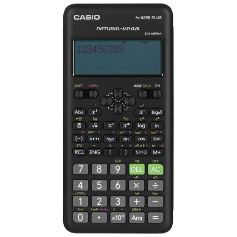 CASIO FX-82ESPLUS-2 KALKULATOR NAUKOWY, 252 FUNKCJE, 77X162MM, CZARNY BOX CASIO
