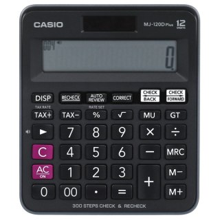 CASIO KALKULATOR BIUROWY MJ-120D PLUS CZARNY, 12 CYFROWY WYŚWIETLACZ CASIO