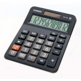 Casio Kalkulator biurowy Mx-12B, 12-cyfrowy,106,5x147mm, czarny CASIO