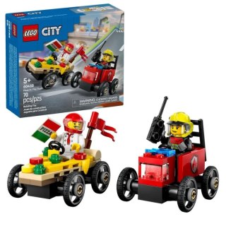 LEGO CITY 60458 Zestaw wyścigówek: pizza kontra wóz strażacki Lego