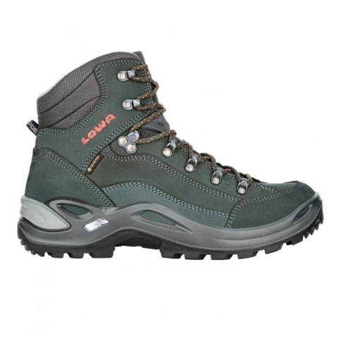 Buty trekkingowe Lowa RENEGADE GTX MID Ws anthrazit/mandarin Gore-Tex skórzane zielone (320945 9709)