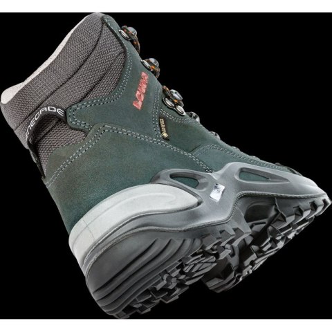 Buty trekkingowe Lowa RENEGADE GTX MID Ws anthrazit/mandarin Gore-Tex skórzane zielone (320945 9709)