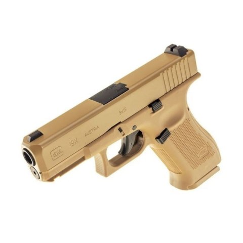 Pistolet wiatrówka Glock 19X 4,5 mm coyote BB CO2