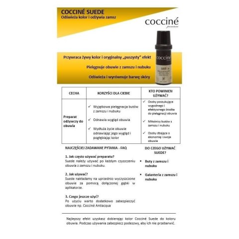 COCCINE czarny renowator odświeżacz regenerujący do zamszu i nubuku Coccine