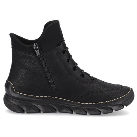 Botki damskie ocieplane czarne Rieker 55069-00 Rieker