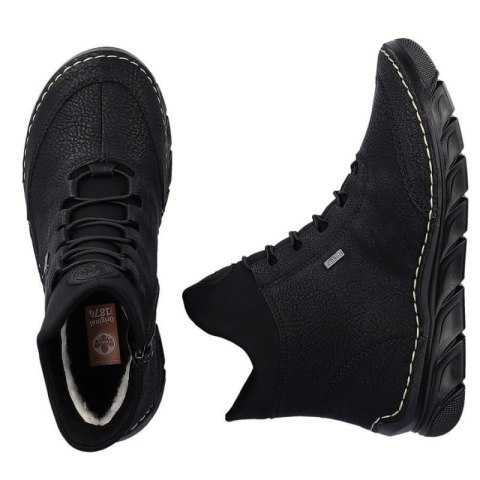 Botki damskie ocieplane czarne Rieker 55069-00 Rieker