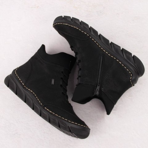 Botki damskie ocieplane czarne Rieker 55069-00 Rieker