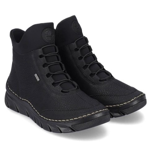 Botki damskie ocieplane czarne Rieker 55069-00 Rieker