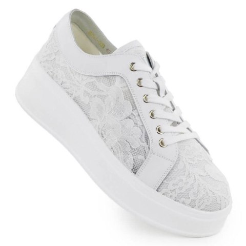Półbuty na platformie S.Barski W HY51-059 OLI286B S.Barski