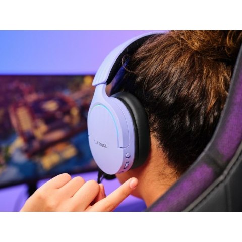 Słuchawki gamingowe Trust GXT 491P FAYZO WIRELESS Purple