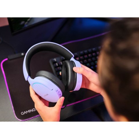 Słuchawki gamingowe Trust GXT 491P FAYZO WIRELESS Purple