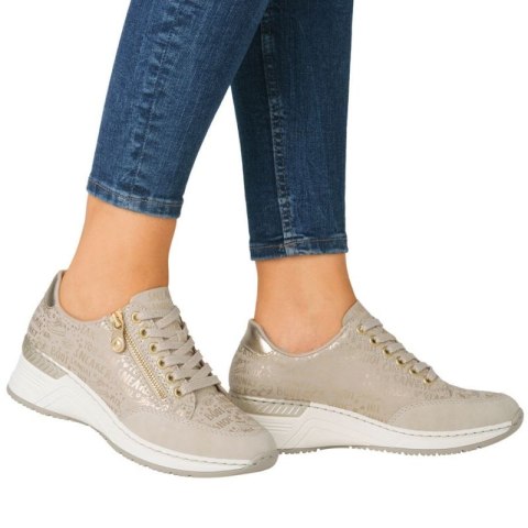 Sneakersy na koturnie Rieker W N4316 RKR760 Rieker