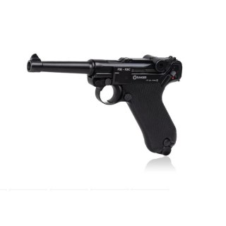 Wiatrówka pistolet RANGER P08 Parabellum KWC kal. 4,5 BBs BLOW BACK 21 strz. FULL METAL CO2 (AAKCMB410AZB) RANGER