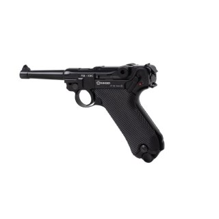 Wiatrówka pistolet RANGER P08 Parabellum KWC kal. 4,5 BBs BLOW BACK 21 strz. FULL METAL CO2 (AAKCMB410AZB) RANGER