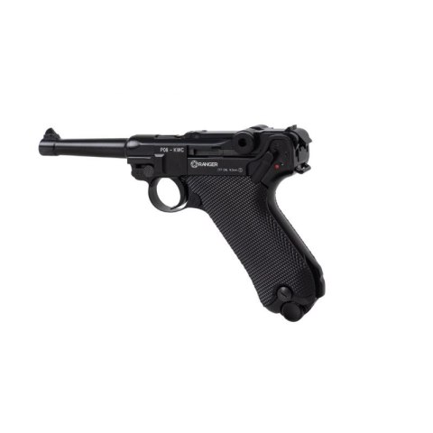 Wiatrówka pistolet RANGER P08 Parabellum KWC kal. 4,5 BBs BLOW BACK 21 strz. FULL METAL CO2 (AAKCMB410AZB) RANGER