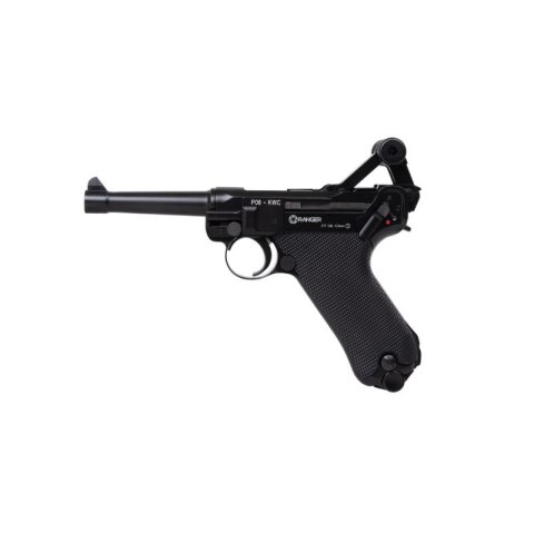 Wiatrówka pistolet RANGER P08 Parabellum KWC kal. 4,5 BBs BLOW BACK 21 strz. FULL METAL CO2 (AAKCMB410AZB) RANGER
