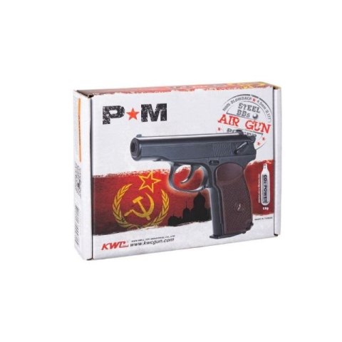 Wiatrówka pistolet RANGER PM FM KWC kal. 4,5 BBs 18 strz. FULL METAL CO2 (AAKCMD441AZB)