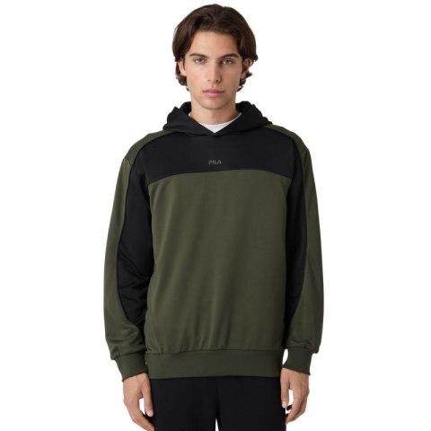 Bluza męska Fila Rivoli oliwkowo-czarna FAM1121 63185 Fila
