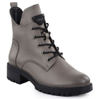 Botki damskie workery ocieplane szare Vinceza 58609 Vinceza