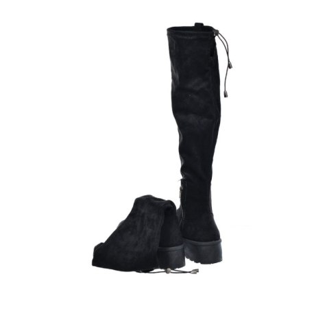 Kozaki damskie na platformie zamszowe czarne Big Star SS274264 Big Star