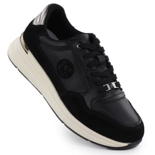 Skórzane półbuty damskie czarne Filippo DP7106/25 Filippo