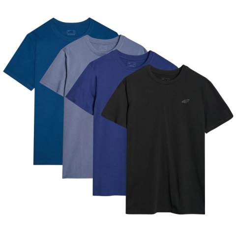 T-shirt męski (ZESTAW KOSZULEK 4 SZT.) 4F 4P-SS-4FWMM00TTSHM2256-90S 4PAK 4f